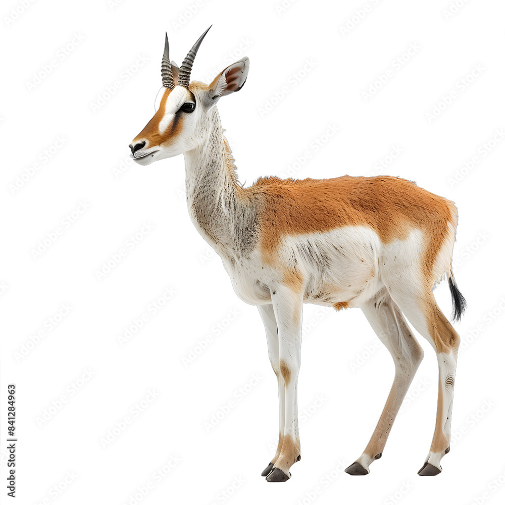 [Transparent Background PNG]Gazelle on White Background