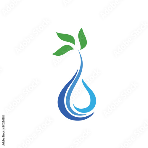 water plants vector logo design