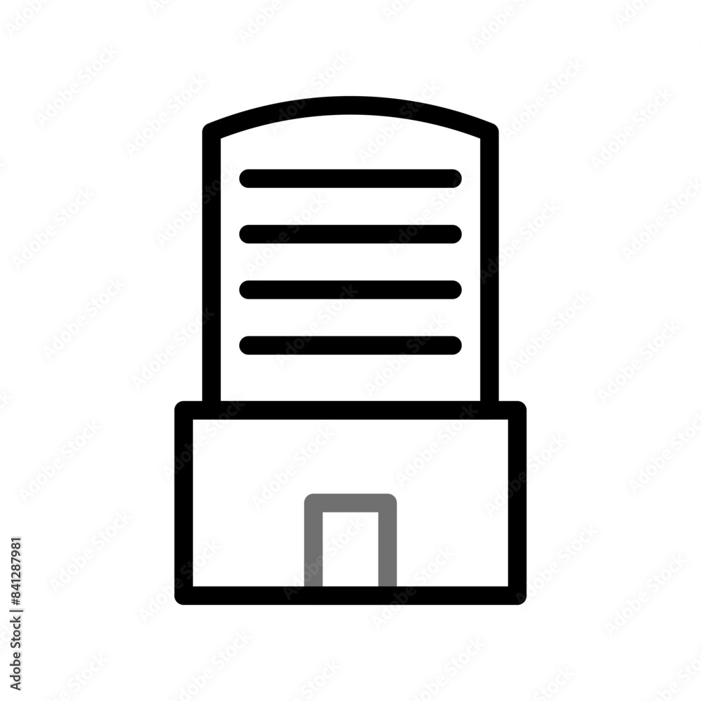 Building icon duocolor grey black Building icon duocolor grey black