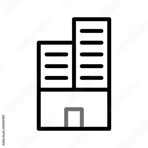 Building icon duocolor grey black