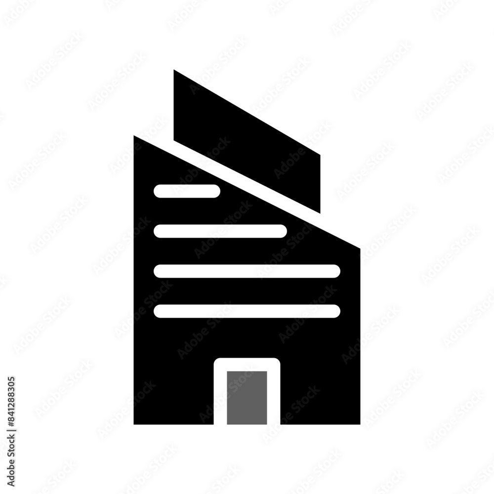 Building icon solid grey black Building icon solid grey black