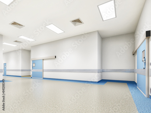 Empty in the hospital hallway