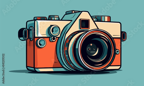 photocamera vector flat minimalistic isolated illustration
