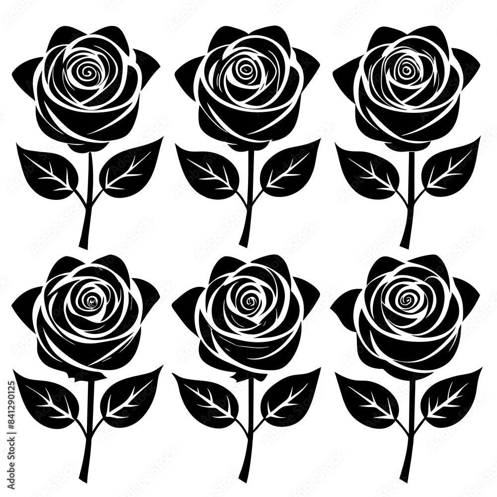 set of roses vector design set of roses vector design