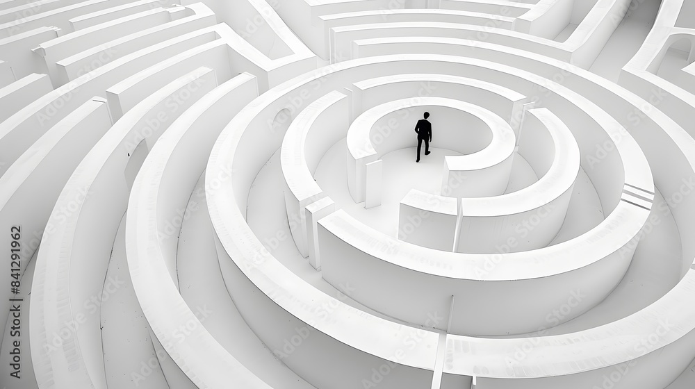 3d rendering maze in top view 3d rendering maze in top view