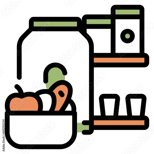 Food flat icon symbol sign from modern Food court collection in flat style for mobile concept and web apps design. Food and drink related vector line icon.