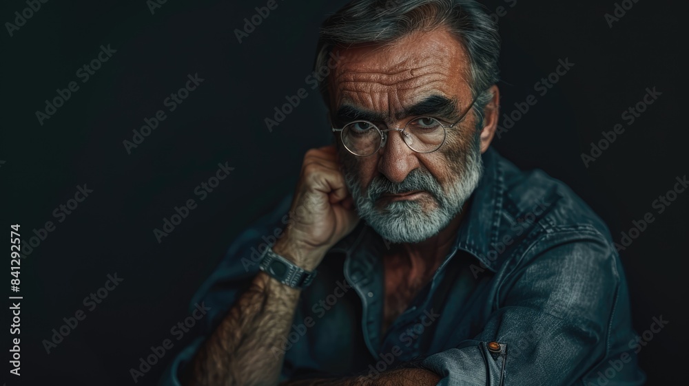 Portrait of middle aged man. Portrait of middle aged man.