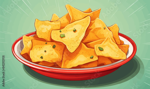 nachos chips vector flat minimalistic isolated vector style illustration