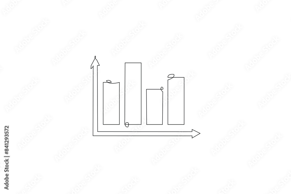 business graph with arrow line art vector design business graph with arrow line art vector design