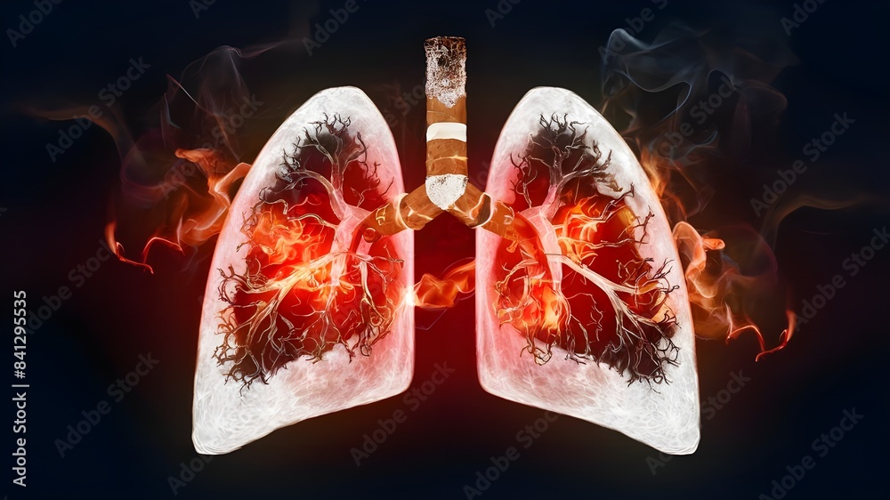 The poison of cigarettes. Burning lungs on May 31st.
The poison of cigarettes. Burning lungs on May 31st.