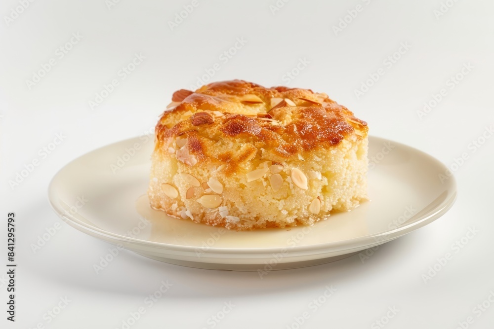 Basbousa Just a Kiss Cake with Almonds and Lemon Vanilla Syrup Basbousa Just a Kiss Cake with Almonds and Lemon Vanilla Syrup