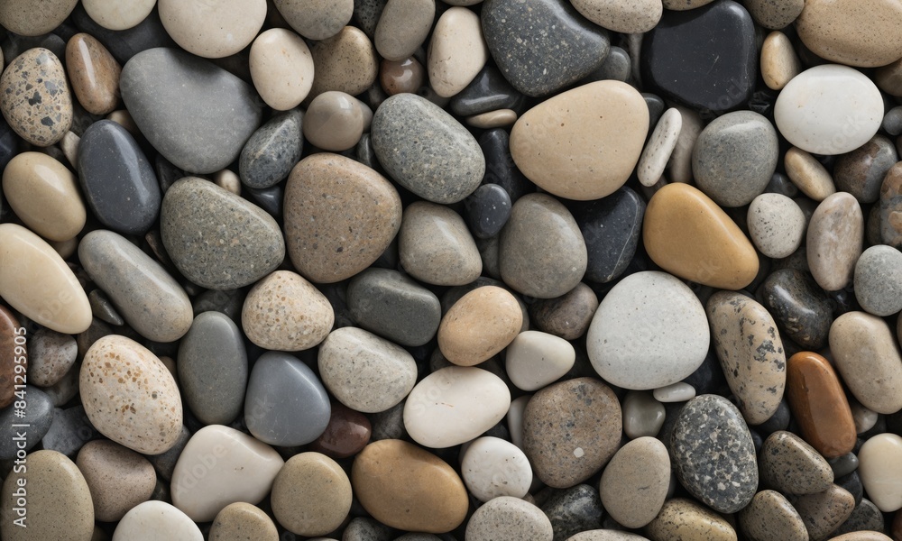 Smooth gray and brown stones texture background