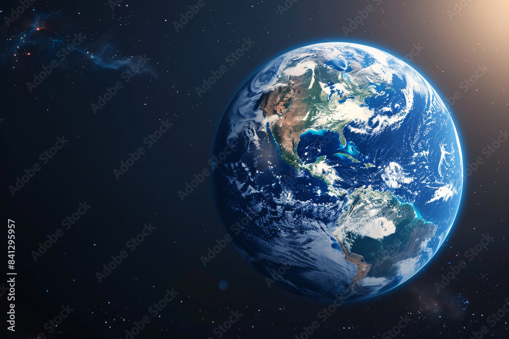 Obraz premium Background - Planet earth in the space