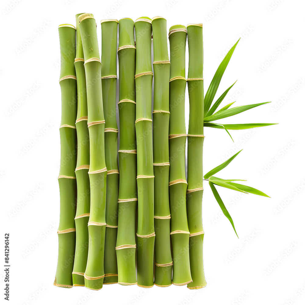Fototapeta premium [Transparent Background PNG]Fresh green bamboo arrangement