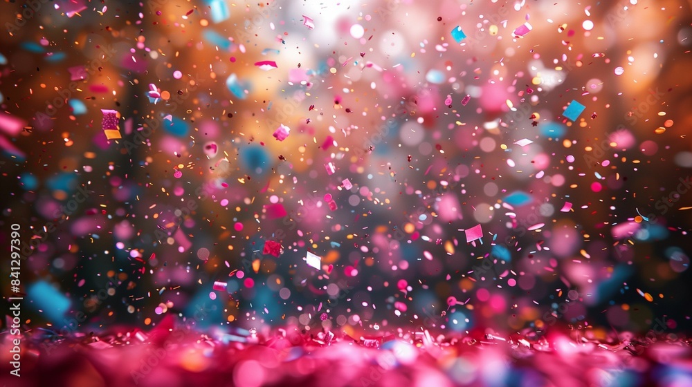 Vibrant Close-Up of Colorful Confetti on a White Background Celebrating Festive Occasions and Joyful Celebrations Vibrant Close-Up of Colorful Confetti on a White Background Celebrating Festive Occasions and Joyful Celebrations