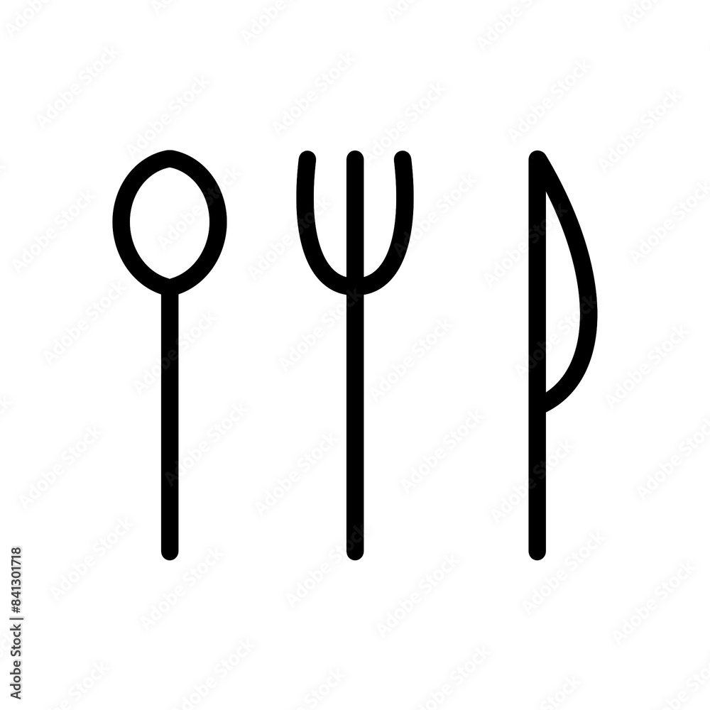 Cutlery set icon with simple and modern design Cutlery set icon with simple and modern design