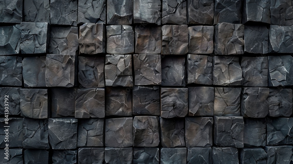 Abstract Dark Stone Cubes Texture Generative AI Abstract Dark Stone Cubes Texture Generative AI