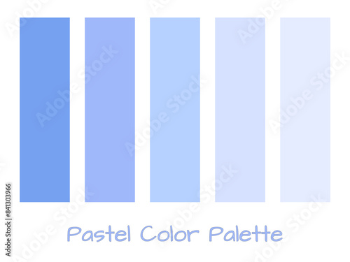 blue pastel palette color set include five colors for modern minimalist design