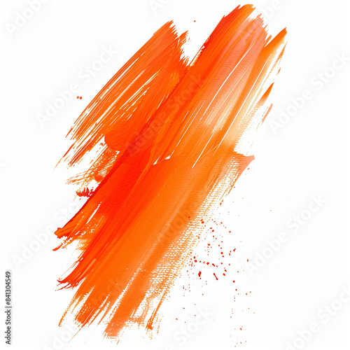 Orange Pinselstriche aus Wasserfarbe, Aquarell