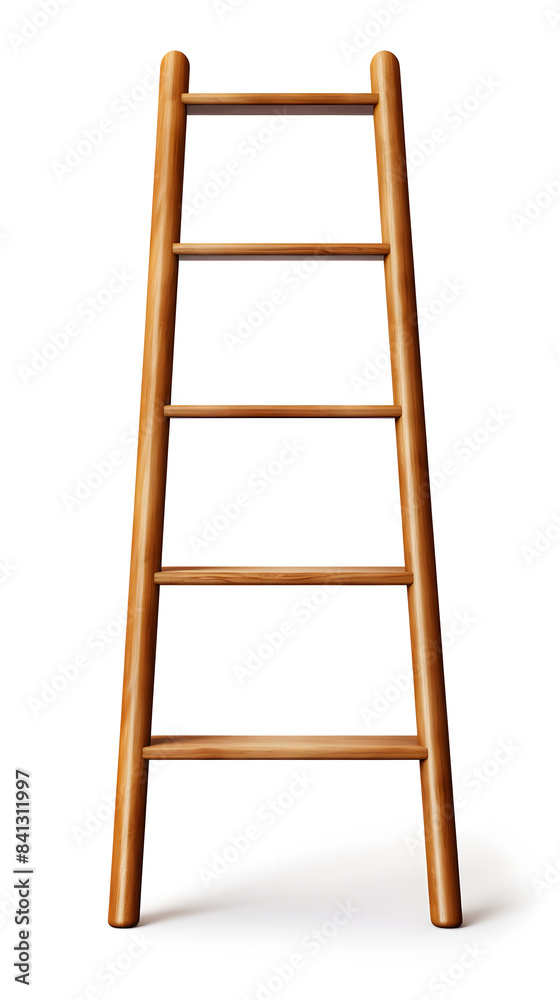Wooden step ladder isolated on white background Wooden step ladder isolated on white background