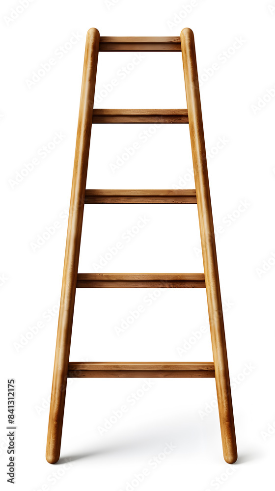 Wooden step ladder isolated on white background Wooden step ladder isolated on white background