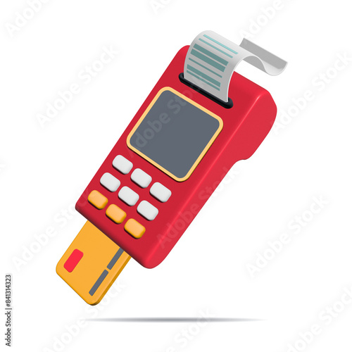 Simple illustration of an EDC machine. 3D Render Illustration