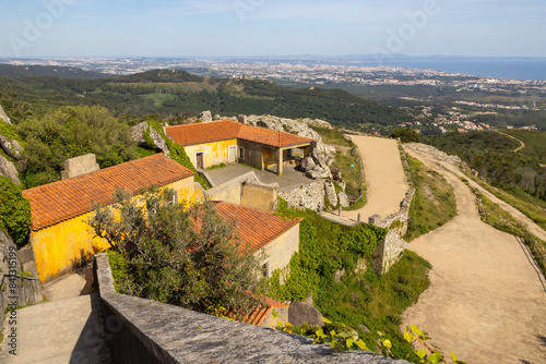 Foto Panoramic view of chapel of our lady of peninha, sintra