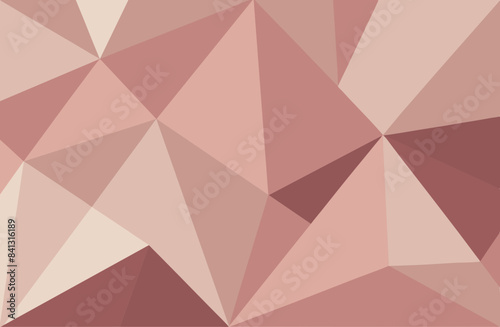 background featuring subtle triangles in dusty rose and light beige