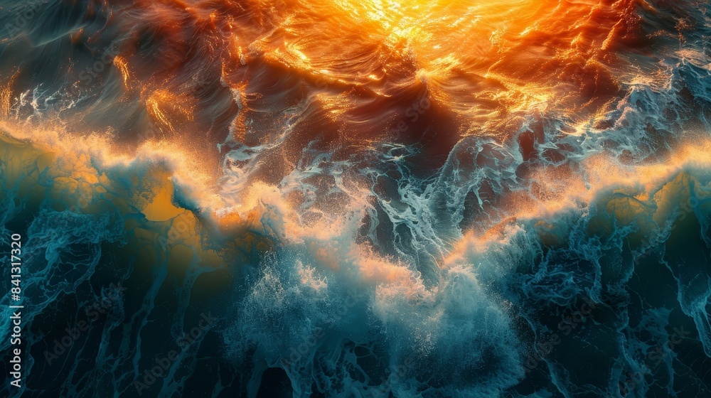 Craft a breathtaking seascape seen from above Craft a breathtaking seascape seen from above