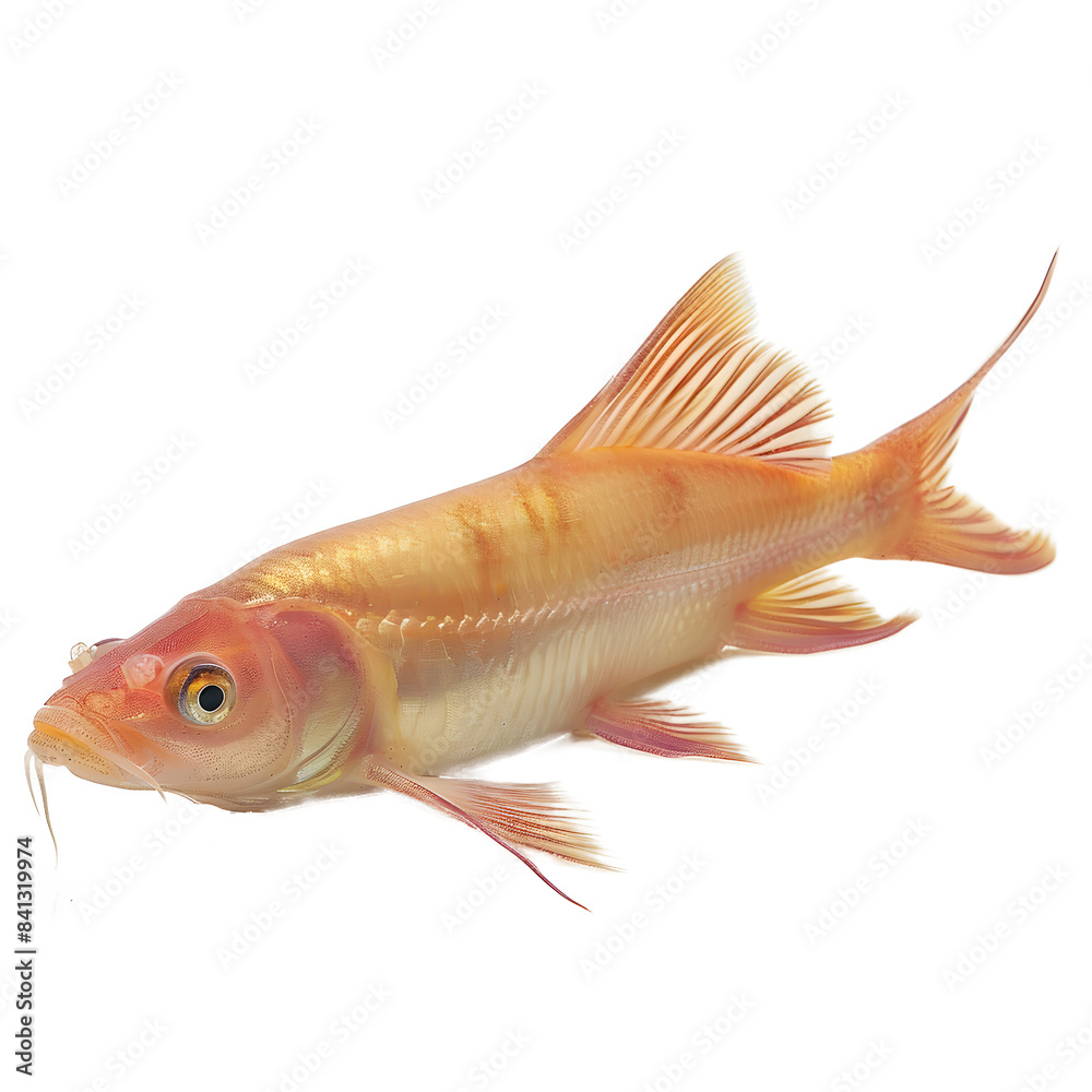 Fototapeta premium [Transparent Background PNG]Golden Fish on White Background