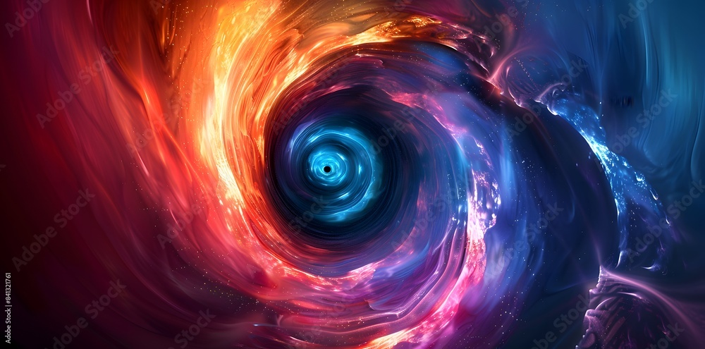 Abstract colorful spiral background with a black hole, wormhole or space time tunnel concept Abstract colorful spiral background with a black hole, wormhole or space time tunnel concept