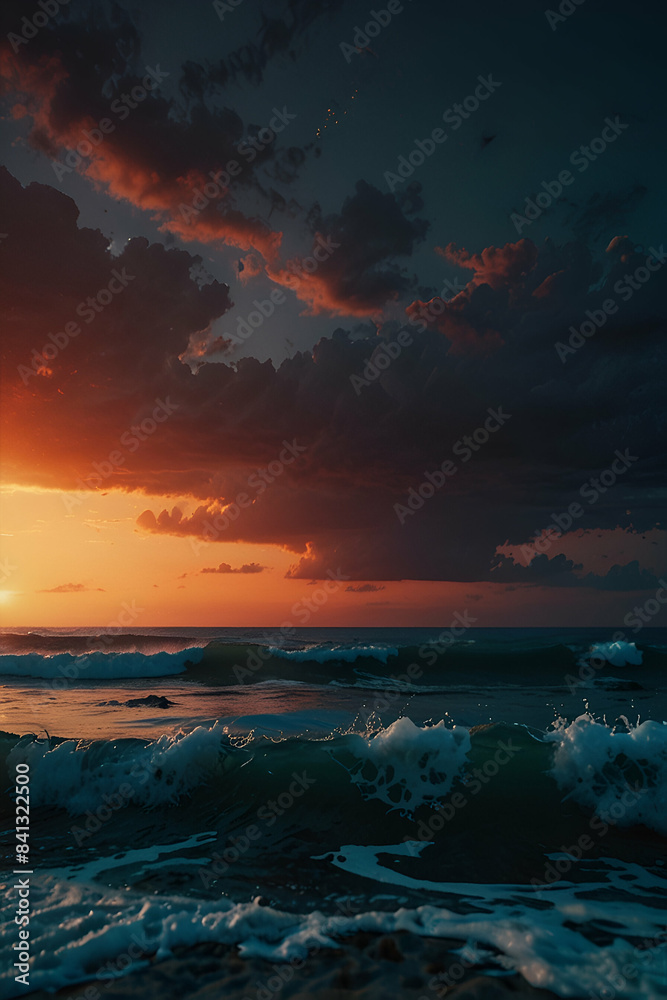 Obraz premium sunset over the ocean