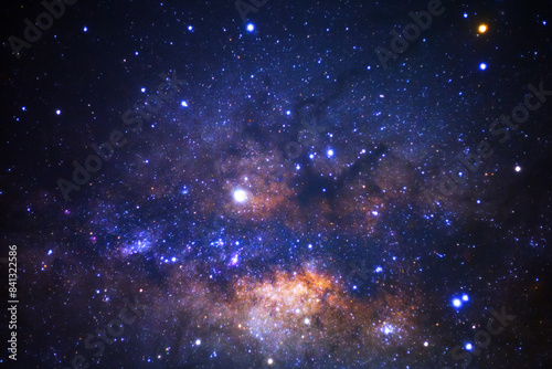 Obraz na płótnie The center of Milky way galaxy with stars and space dust in the universe w salonie