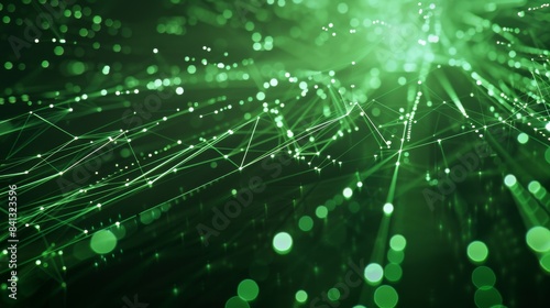 Green Abstract Digital Network Illustration