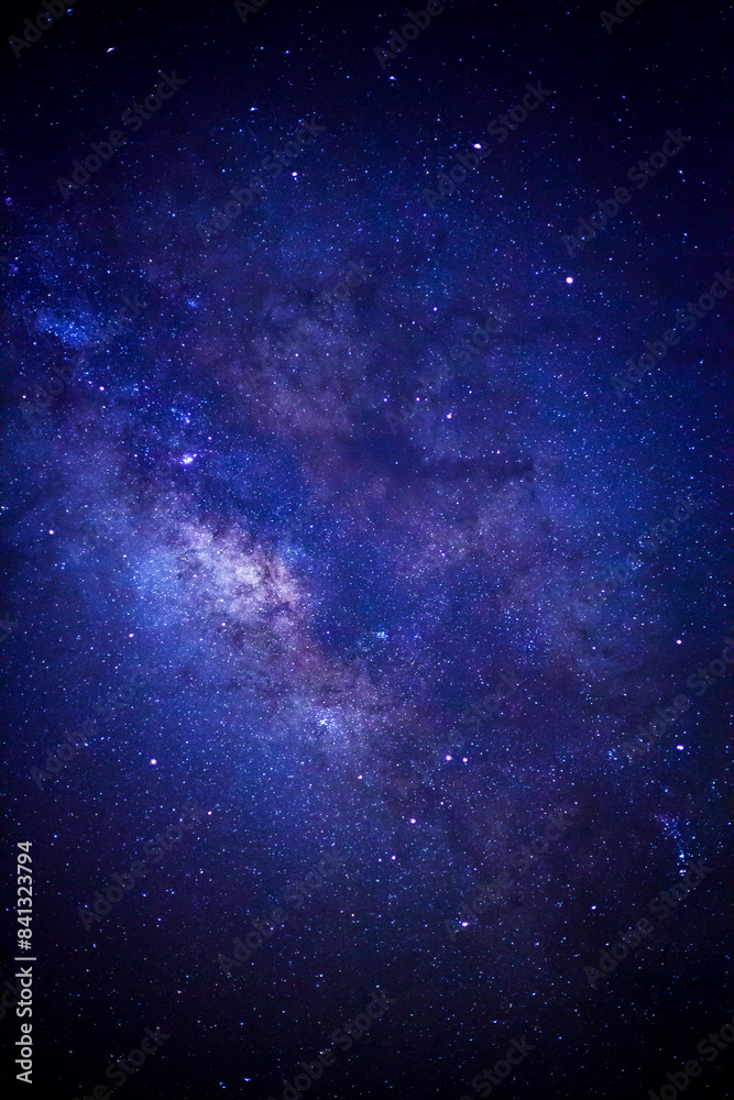 The center of Milky way galaxy with stars and space dust in the universe