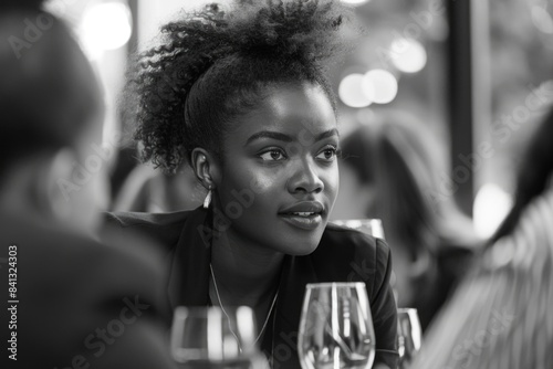 A person enjoying a glass of wine at a table