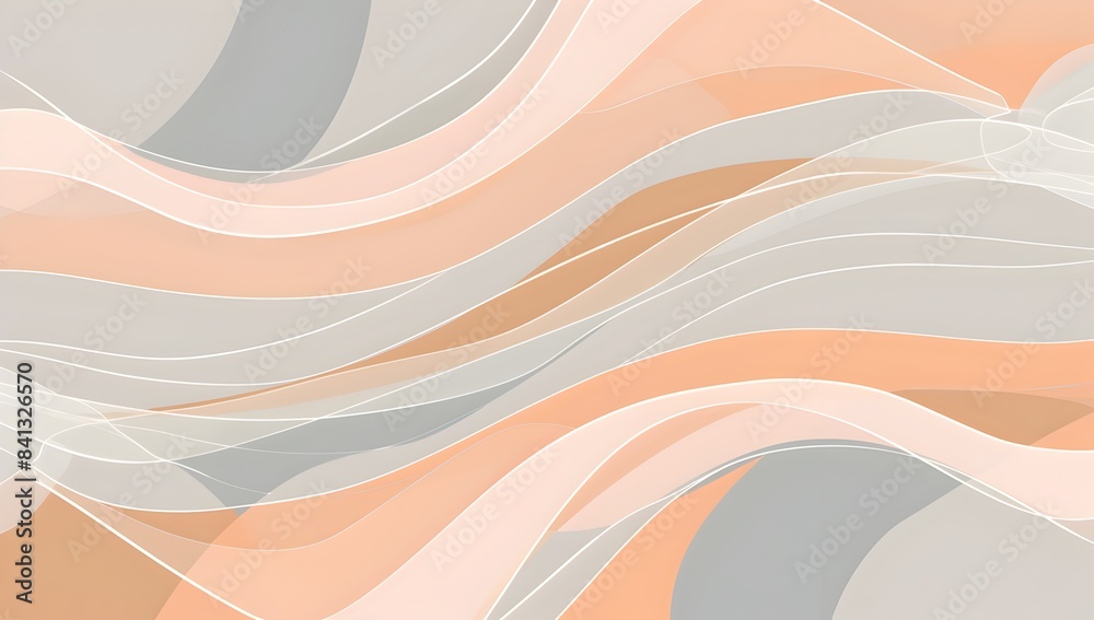 A peach and grey background with simple wavy lines in peach, light gray, and white colors
A peach and grey background with simple wavy lines in peach, light gray, and white colors