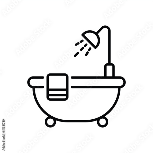 Bathtub vector icon