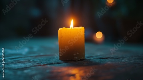Lit Candle in the Dark