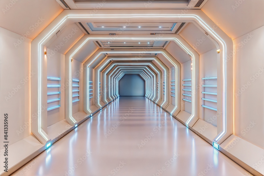 Fototapeta premium empty corridor in modern interior