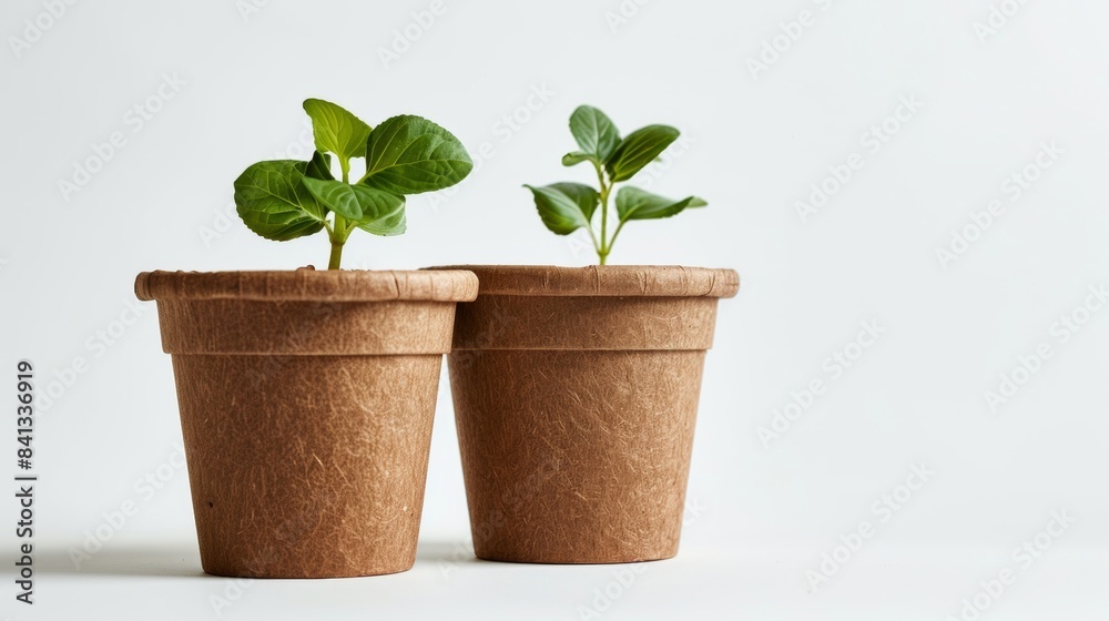 Biodegradable plant pots are eco-friendly containers made from natural materials. Biodegradable plant pots are eco-friendly containers made from natural materials.