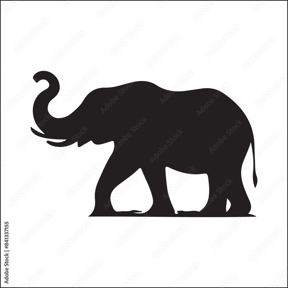 Obraz premium Elephant silhouette collection