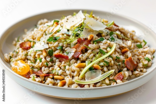 Flavorful Barley Salad with Orange, Parmesan, and Bacon