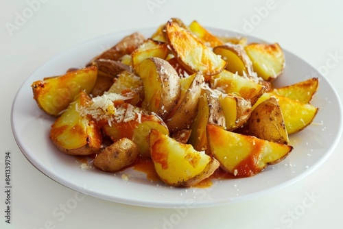 Culinary Art: Barcelona Potatoes with Scarlet Amber Sauce