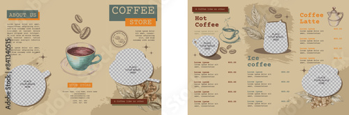 Coffee Menu Trifold Brochure