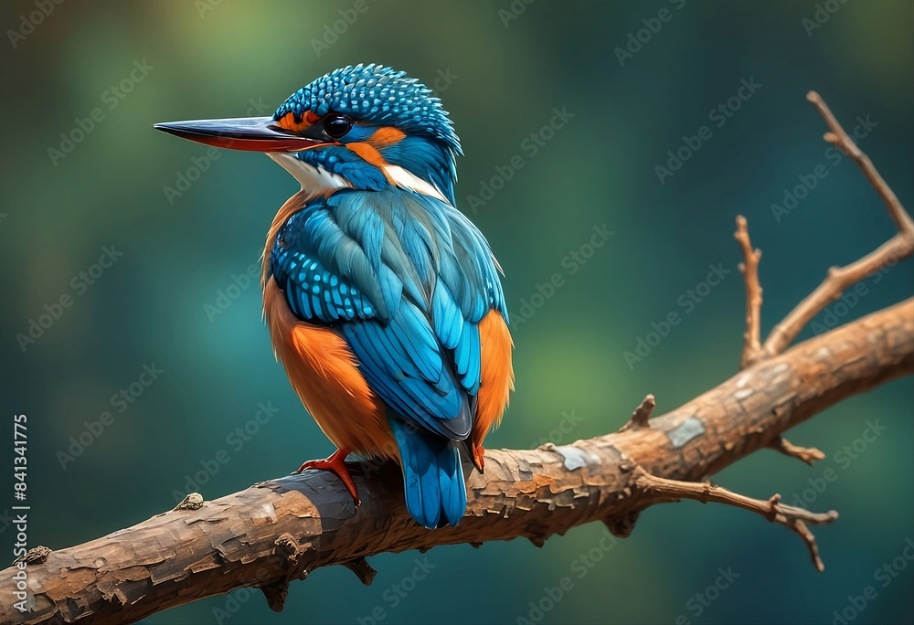 Fototapeta premium Kingfisher bird on a branch