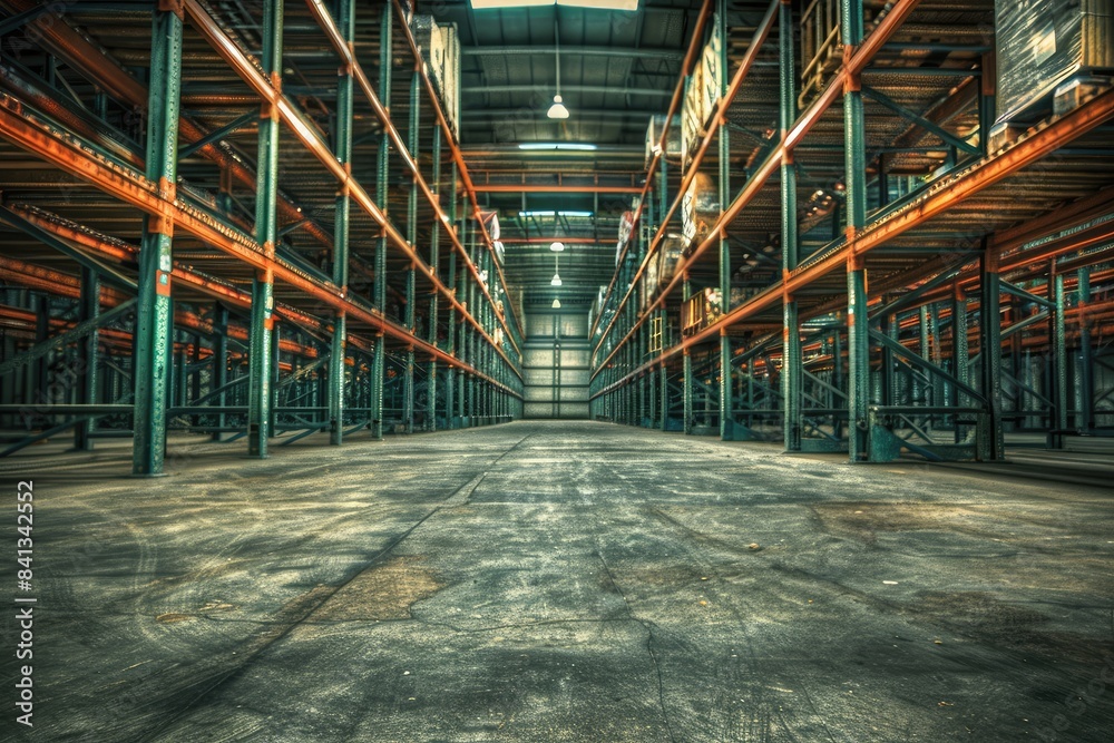 For industrial background, warehouse, open space