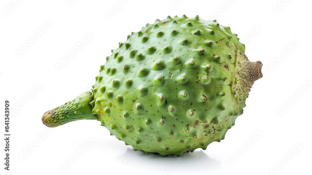 Soursop or custard apple fruit isolated on white background 