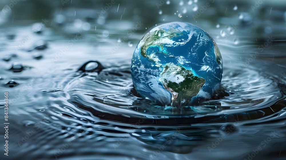 Saving water and world environmental protection concept. Eearth, globe, ecology, nature, planet concepts Saving water and world environmental protection concept. Eearth, globe, ecology, nature, planet concepts