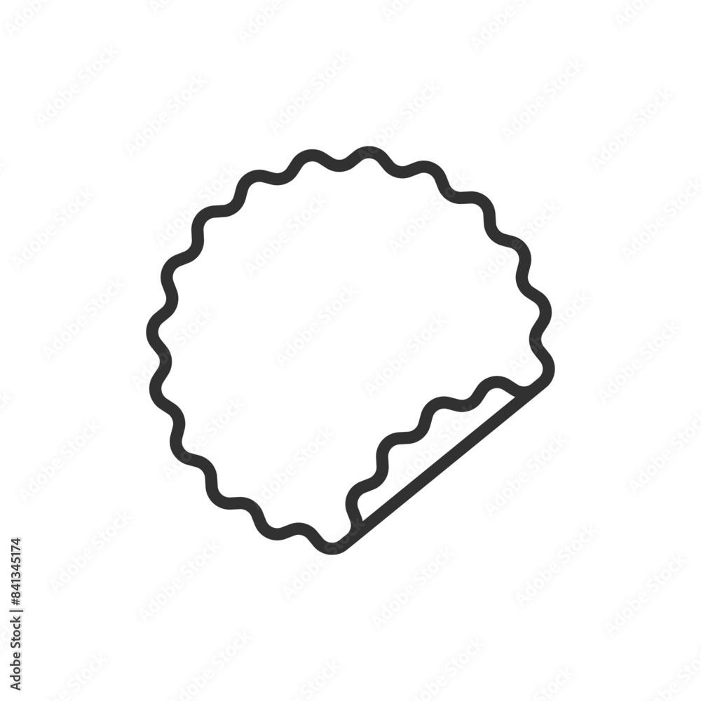 Sticker, linear icon. Line with editable stroke Sticker, linear icon. Line with editable stroke